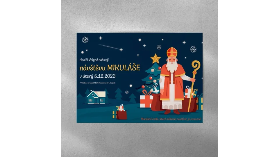Plakát - návštěva Mikuláše