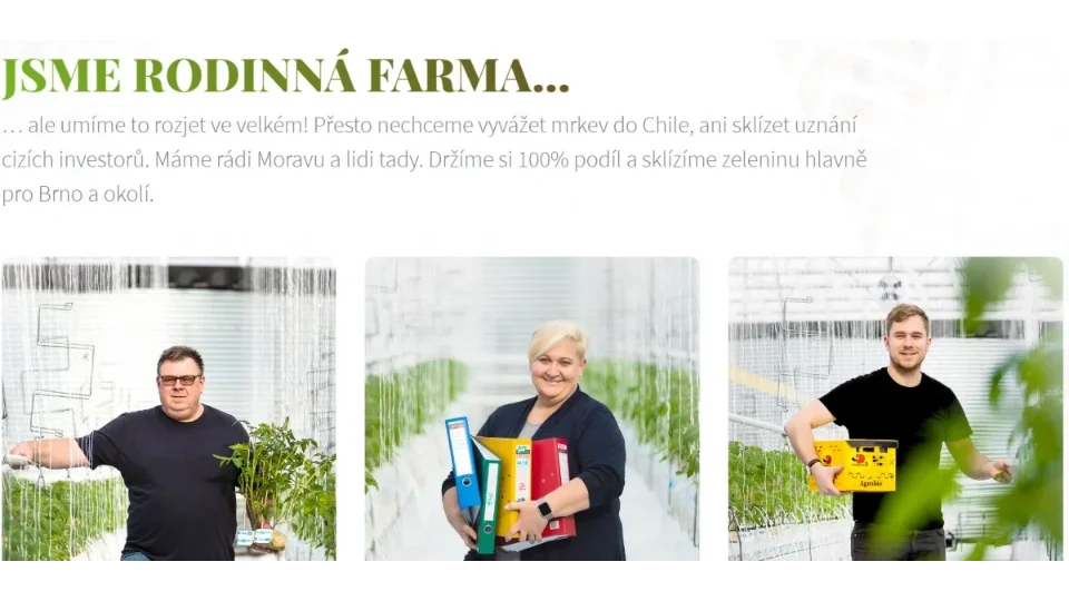 Webové texty pro brněnskou rodinnou farmu