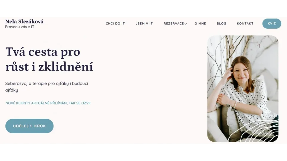 Texty pro web psycholožky a koučky, která pečuje o ajťáky